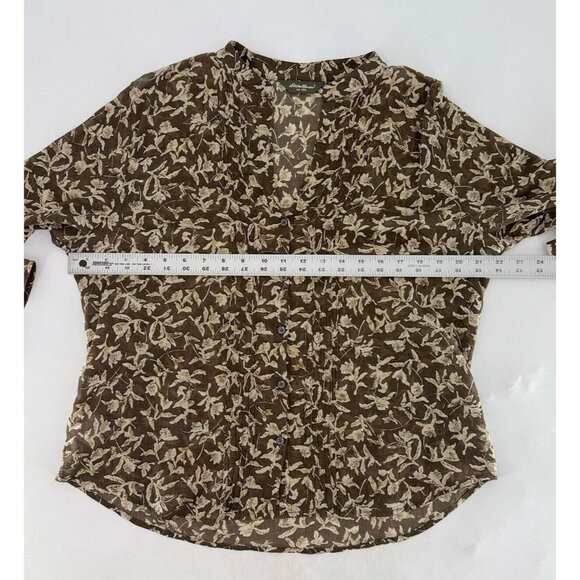 Eddie Bauer Women’s Button Down Cotton Sheer Shirt Size Large, Lightweight - Picture 10 of 10